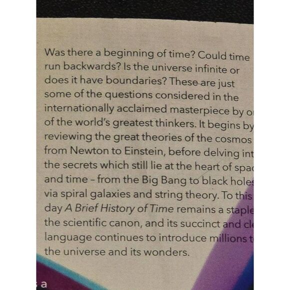 Penguin Book Stephen Hawking A Brief History Of Time Science Bestseller Cosmic - Picture 5 of 6